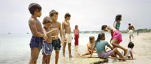 Children Playing on beach Corn Islands Nicaragua Honduras 1997