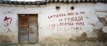 Photograph of wall politival graffiti Can Cristobal De Las Casas 1997