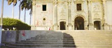 photograph of children playing on cathedral steps in Leon, Nicaragua 1997
