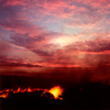 photograph of burning the stubble on farm land Scotland 1991